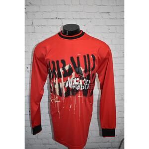 Le Jean De Marithe Francois Girbaud Shirt Mens Large Red Paint Splatter Vintage